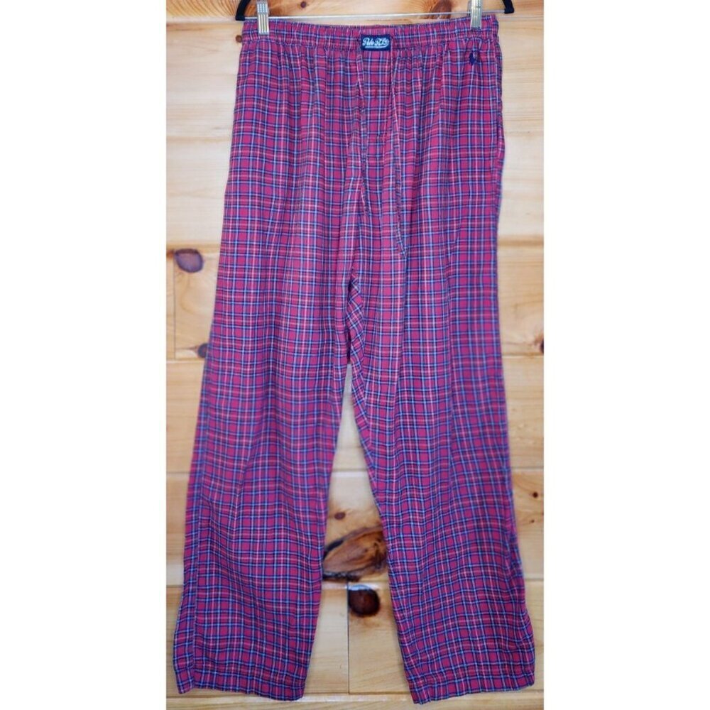 POLO RALPH LAUREN Pajama Pants Mens L Plaid Red Casual Comfort Sleepwear Lounge